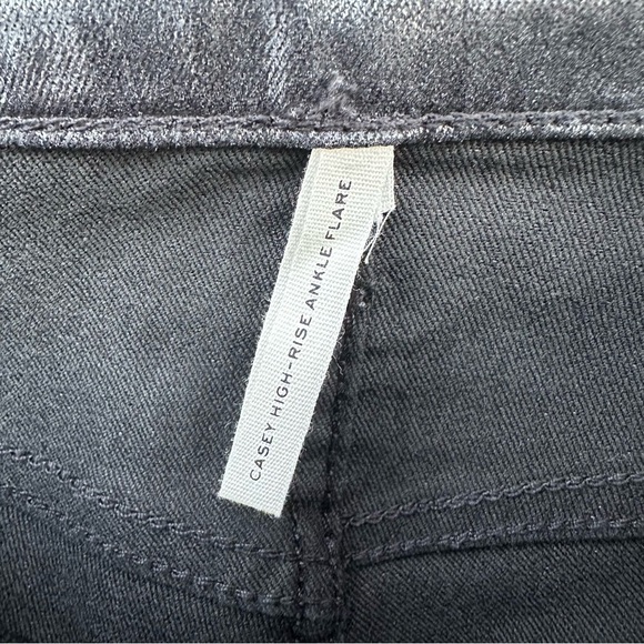 Rag & Bone Casey Coated High Rise Ankle Flare Black Jeans Size 30 Indie Sleaze - Picture 11 of 16